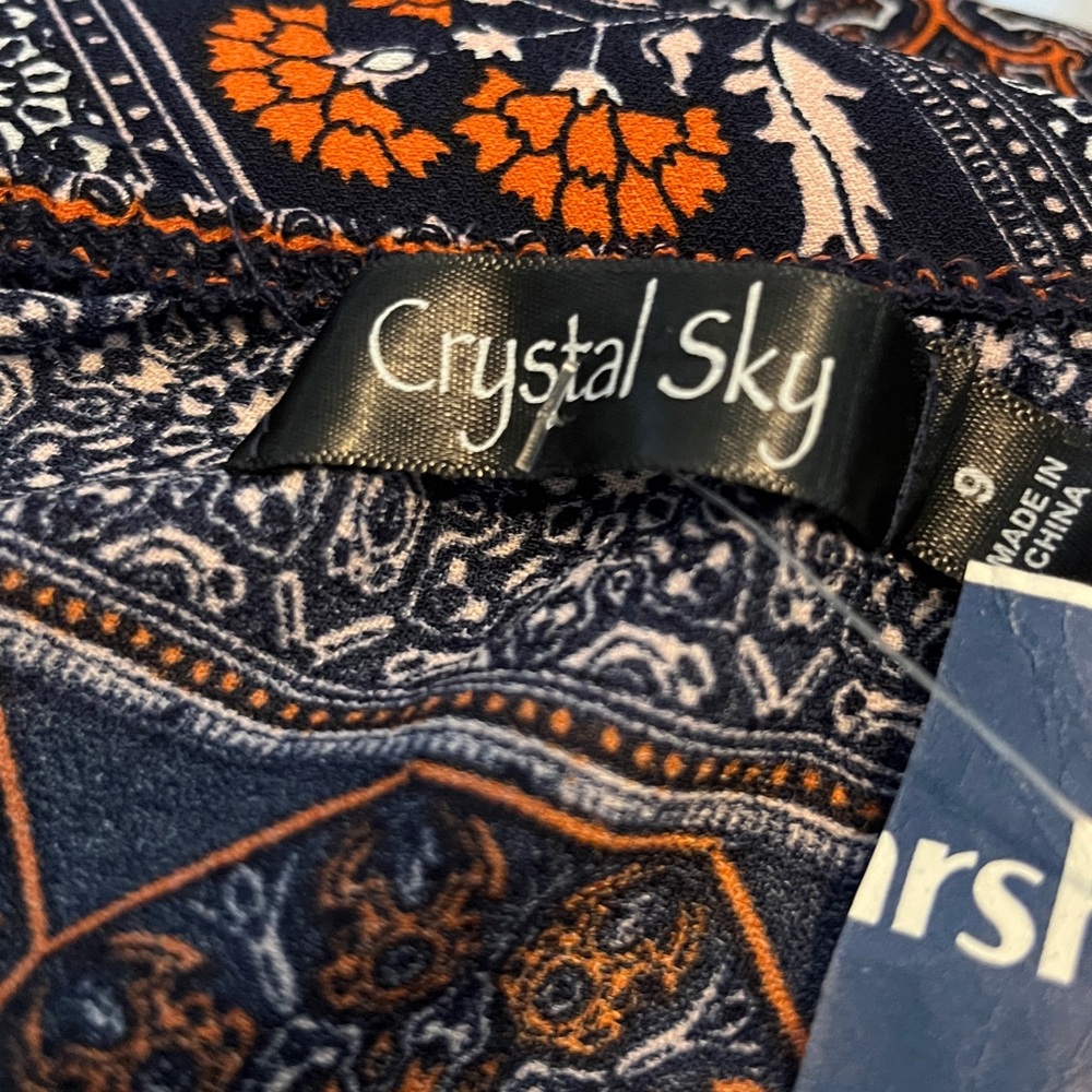 Crystal Sky Ethnic Inspired Halter-Neck Jumpsuit in Navy and Orange NWT Junior 9 - Picture 6 of 9